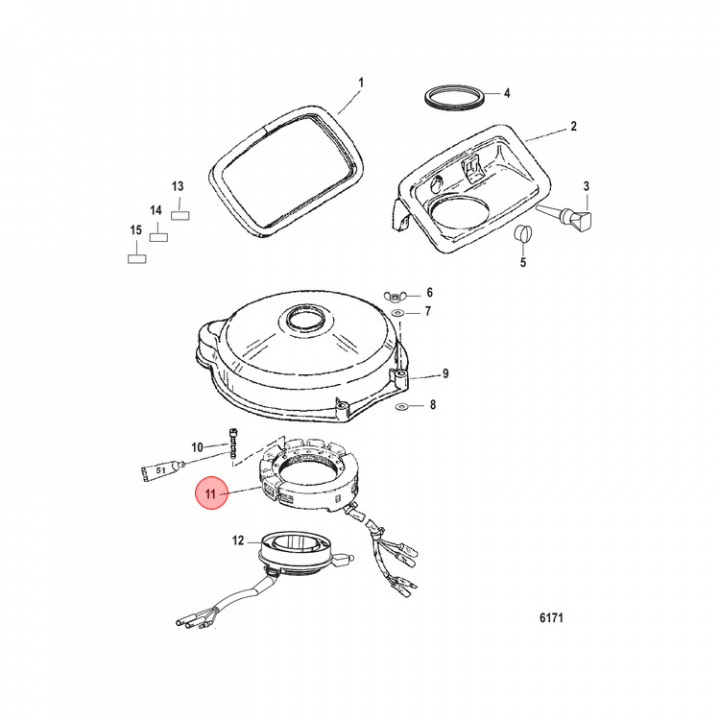 Stator Mercury/Mariner 30-125 hk (832075A21)