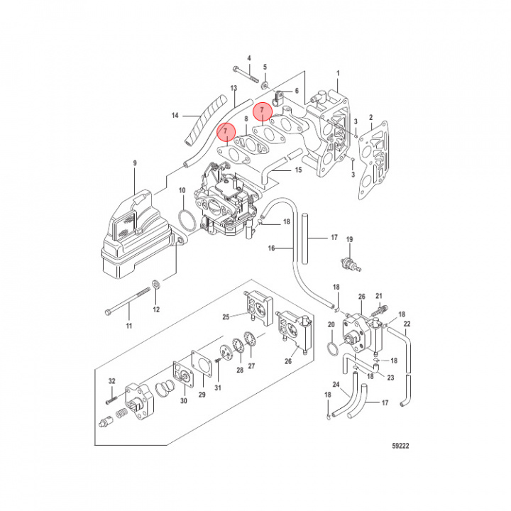 Packning Mercury/Mariner 2-10 hk 2-pack (835383001)