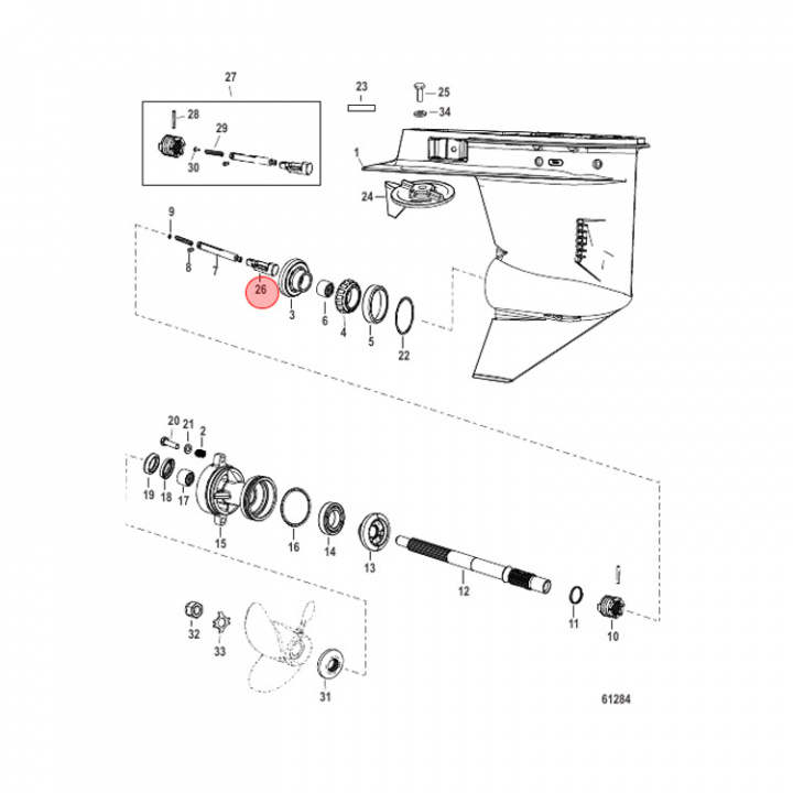 Cam/Follower Kit Mercury 30-60 hk (842071A01)