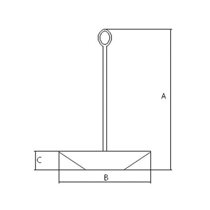 Plättankare Rostfritt