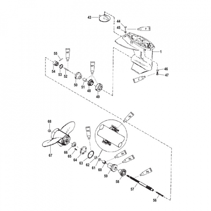 Packboxsats Mercury/Mariner/Force (85090A2)