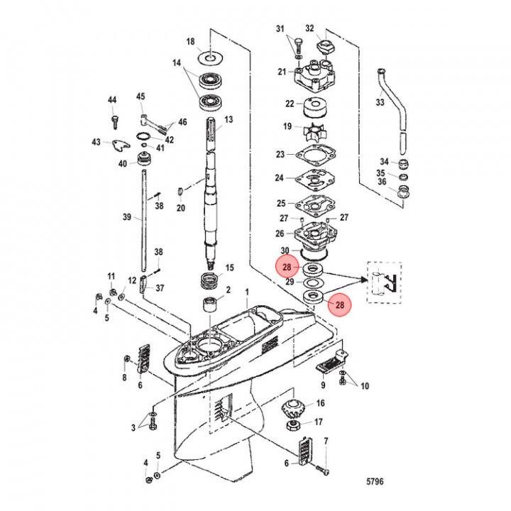 Packbox Mercury 40-50 hk (8537079)