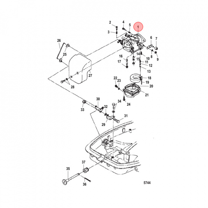 Förgasare Mercury 25-30 hk (853720A8)