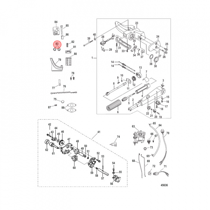 Skyddsmutter Mercury 8-40 hk (85372214)