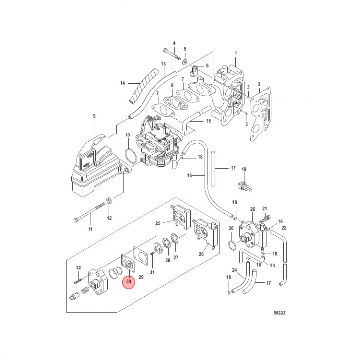 Membran Bränslepump Mercury 8-9.9 hk (853731003)
