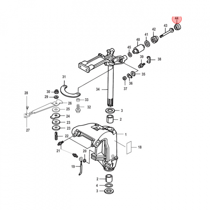 Motorbussning Övre Mercury 25-30 hk (853773003)