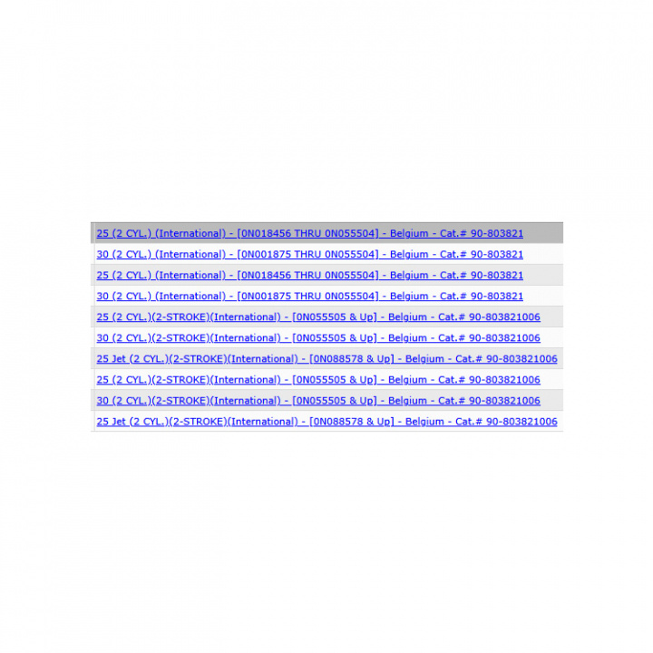 Reparationssats Förgasare Mercury/Mariner 25-30 hk (853780A1)