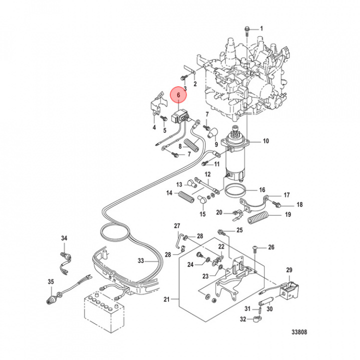 Startrelä Mercury 10-20 hk (853809002)