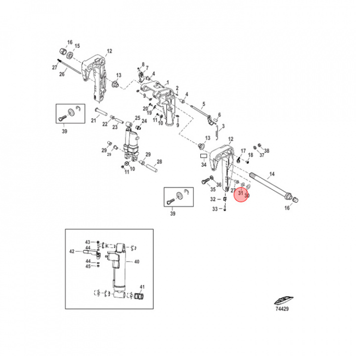 Bricka Mercury 25-50 hk (853822002)