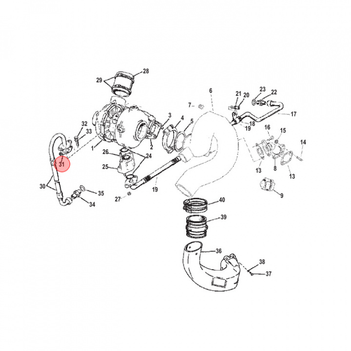 Packning Turbo/Avgas (854133)