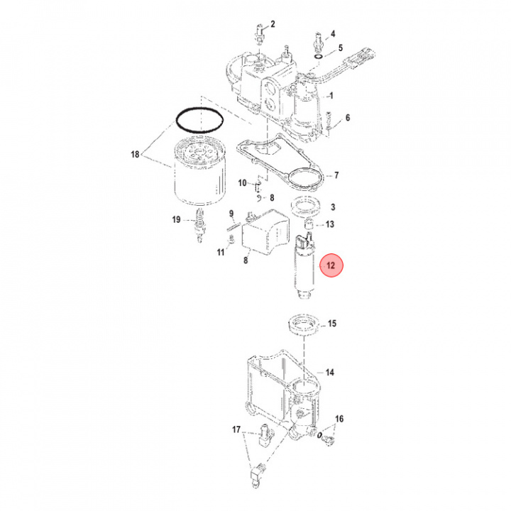 Bränslepump Mercury 115-225 hk (855427A1)
