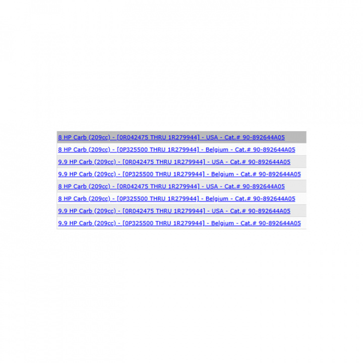 Packning Förgasare Mercury 8-9.9 hk (855541003)