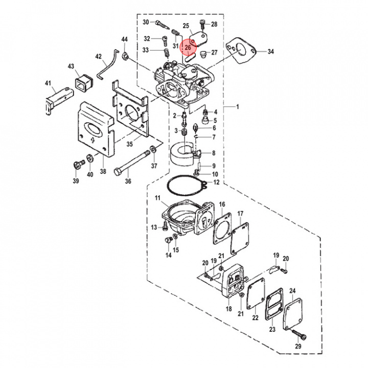 Packning Förgasare Mercury 4-9.8 hk (855541)
