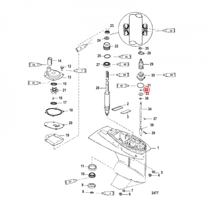 O-Ring Mercury 8-60 hk (85594)