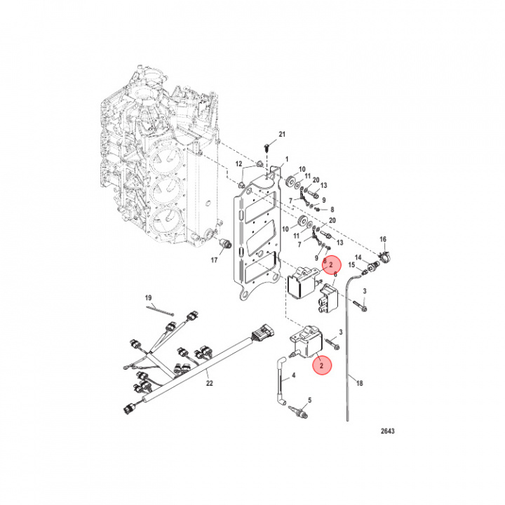 Tändspolesats Mercury 115-200 hk (856991A1)
