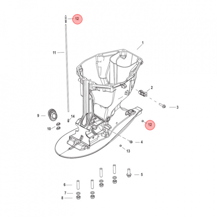 Slangskarv Mercury 65-115 hk (85822T)