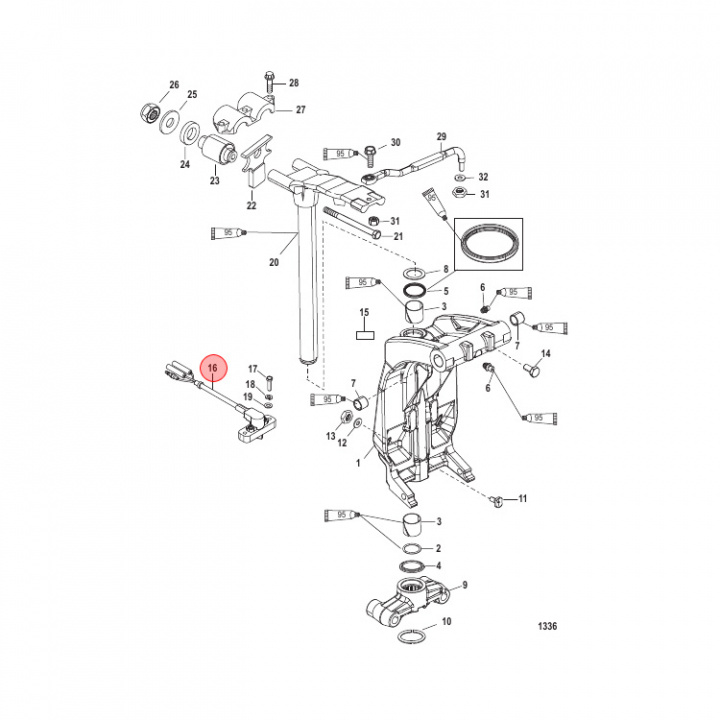 Trimgivare Mercury 115-300 hk (859187A1)