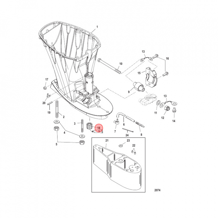 Bussning Mercury 75-115 hk (859550)