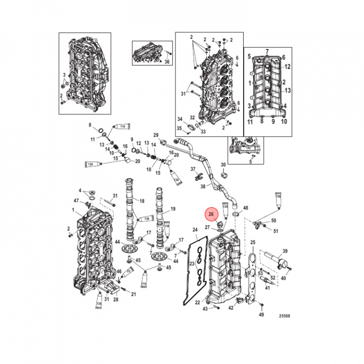 Oljelock Mercury 25-400 hk (859578A1)