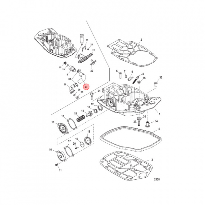 Spolslangsats Mercury 200-300 hk (859626A1)