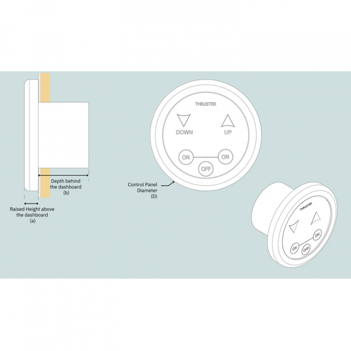 Kontrollpanel Ankarspel Rund Ø51,8 mm (12/24V)