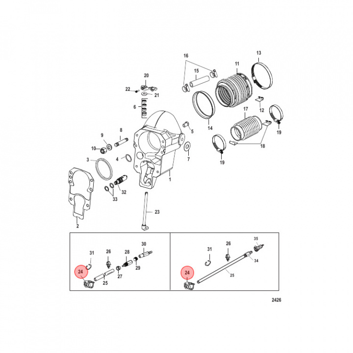 Snabbkoppling Mercruiser (860382)
