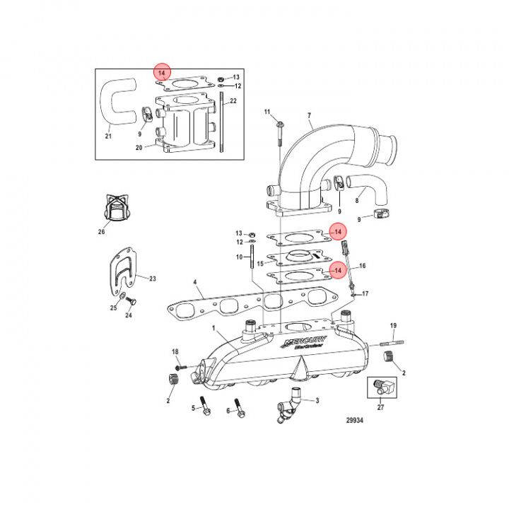 Packning Avgasknä Mercruiser (862356)