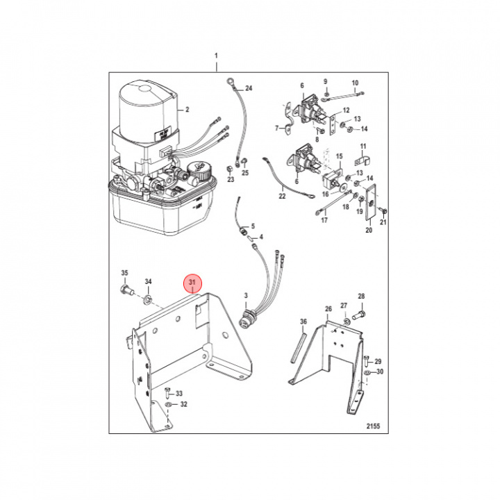 Fäste Powertrim Mercruiser (862548A1)