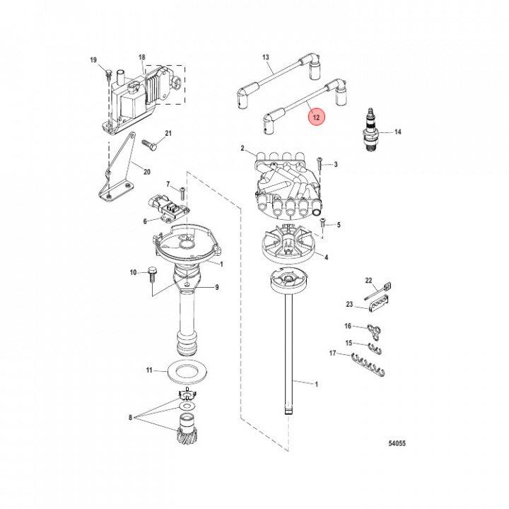 Tändkabelsats Mercruiser V8 (863656A1)