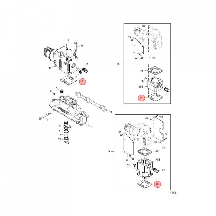 Packning Avgaskrök Mercruiser (863724)
