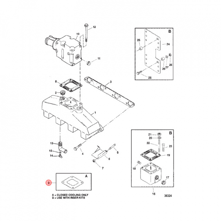 Avgaspackning Mercruiser (8637251)