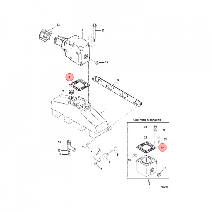Avgaspackning Mercruiser (863726)
