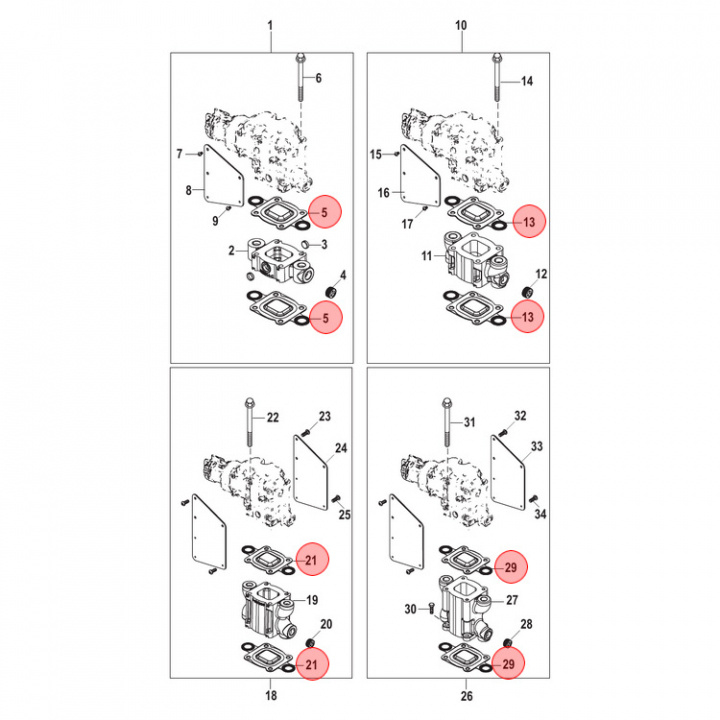 Avgaspackning Mercruiser (864549A02)