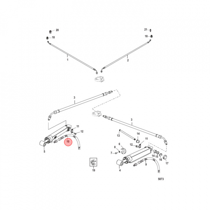 Hydraulslang Babord Mercruiser Alpha One (864959)