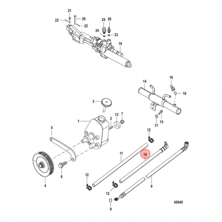 Slang Servostyrning Mercruiser Alpha/Bravo (865390015)