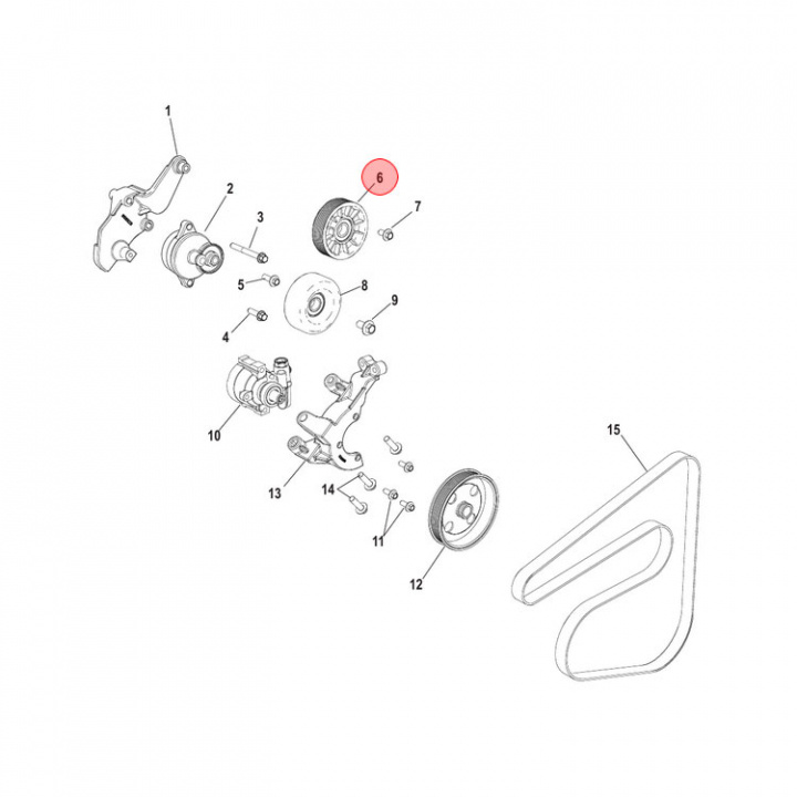 Remspännare Mercruiser (865444T)