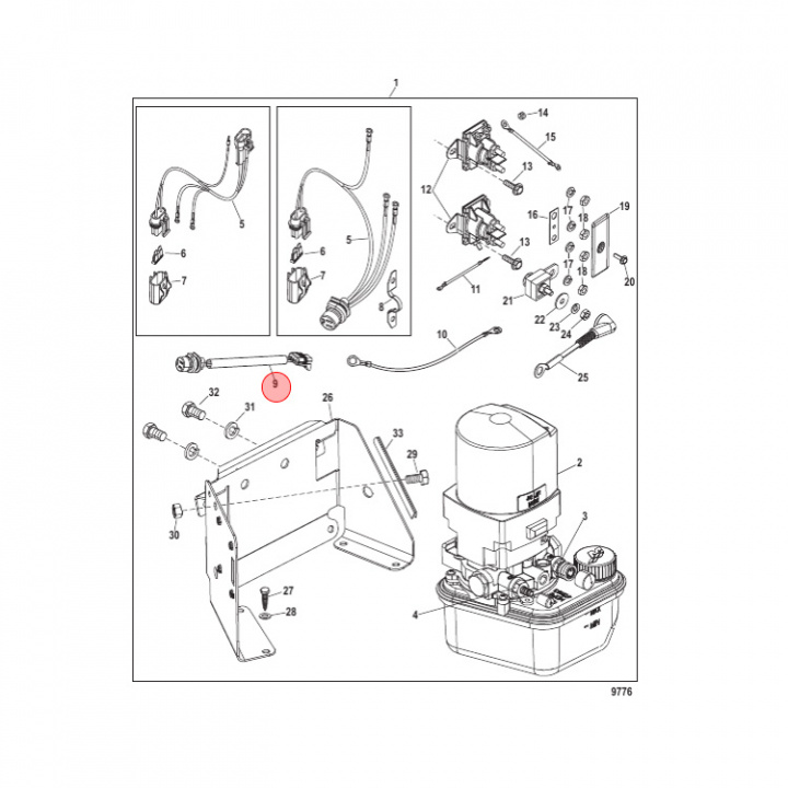 Adapterkablage Mercruiser Alpha/Bravo (865771A02)