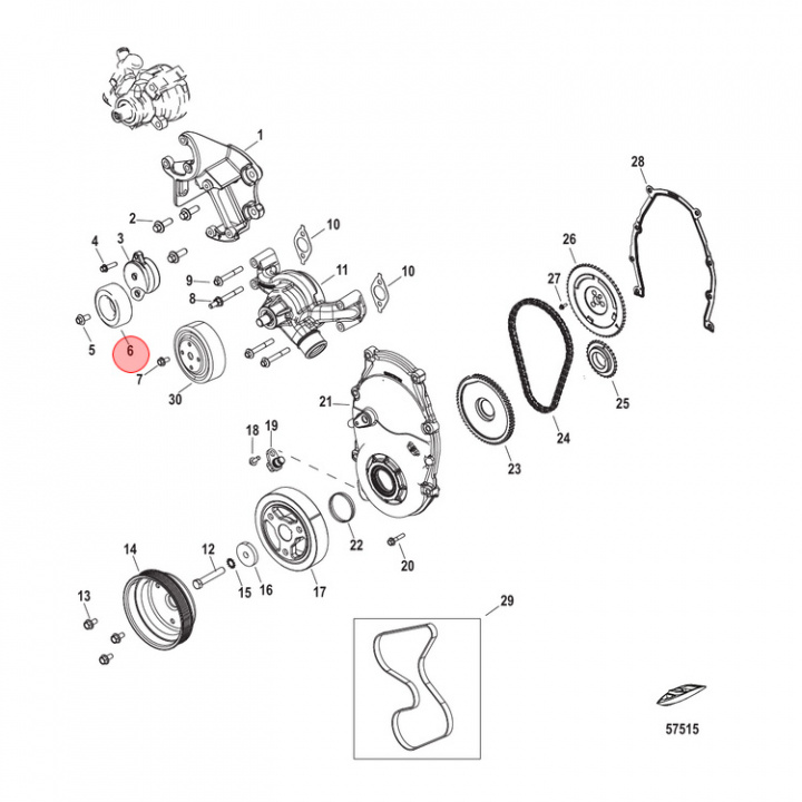Spännrulle Mercruiser (865777)