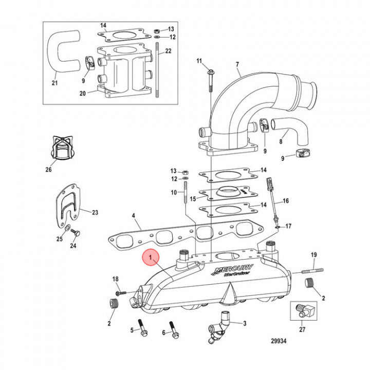 Avgaslimpa Mercruiser (866178T01)
