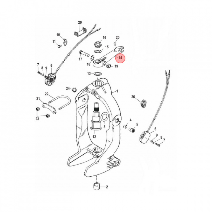 Styrarm Mercruiser Alpha/Bravo (866322A01)