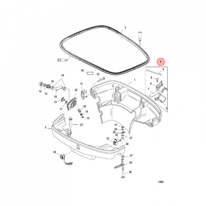 Rigging Kit Mercury 135-200 hk (875266A2)