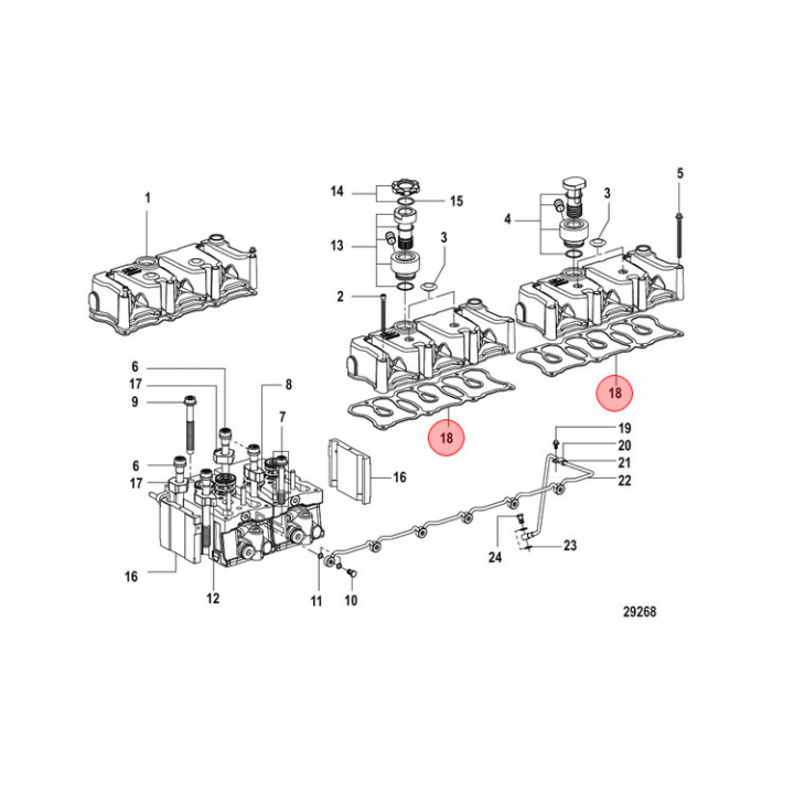 Packning Ventilkåpa Mercruiser (879148014)