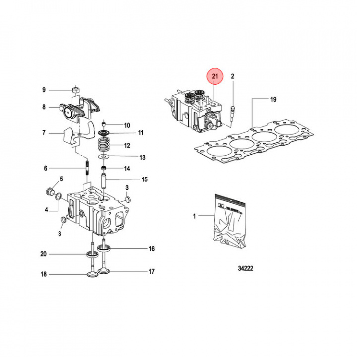 Cylinder Head Mercruiser (879172206)