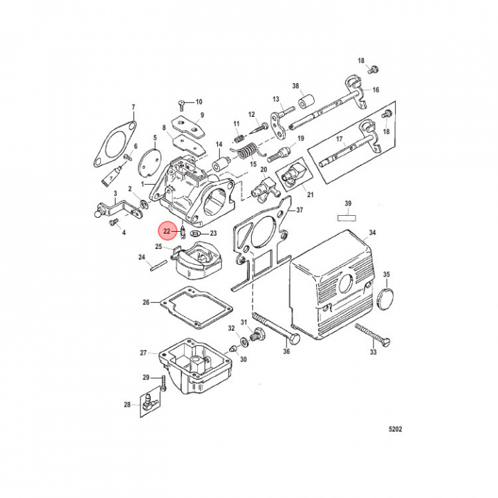 Nålventil Mercury 30-125 hk (879194011)