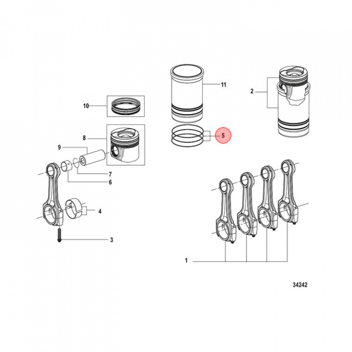 O-Ring Set Mercruiser CMD (879194172)
