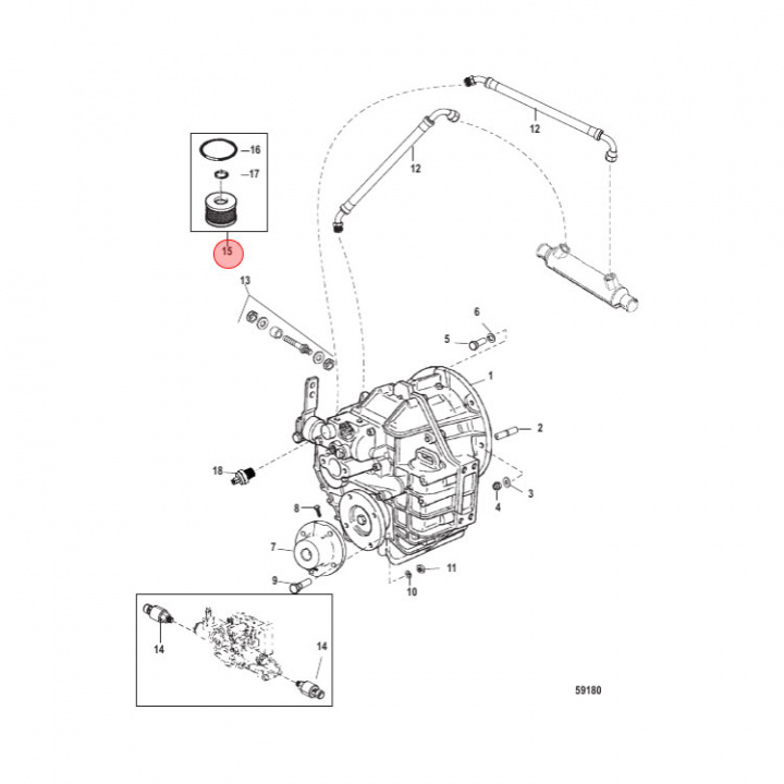 Oljefiltersats Mercruiser (879194241)
