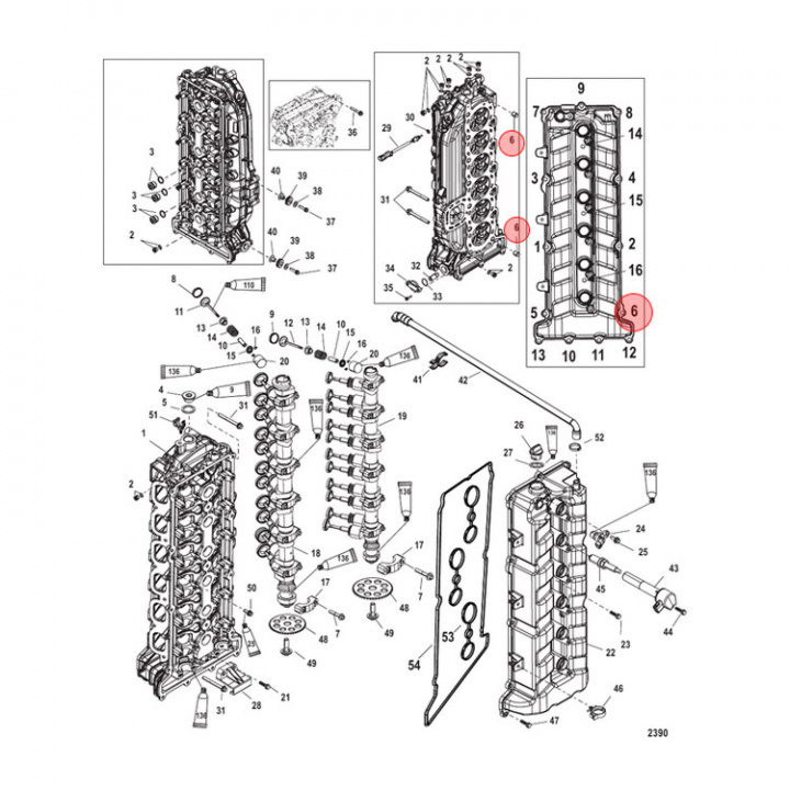 Pin Mercury 75-350 hk (880524)