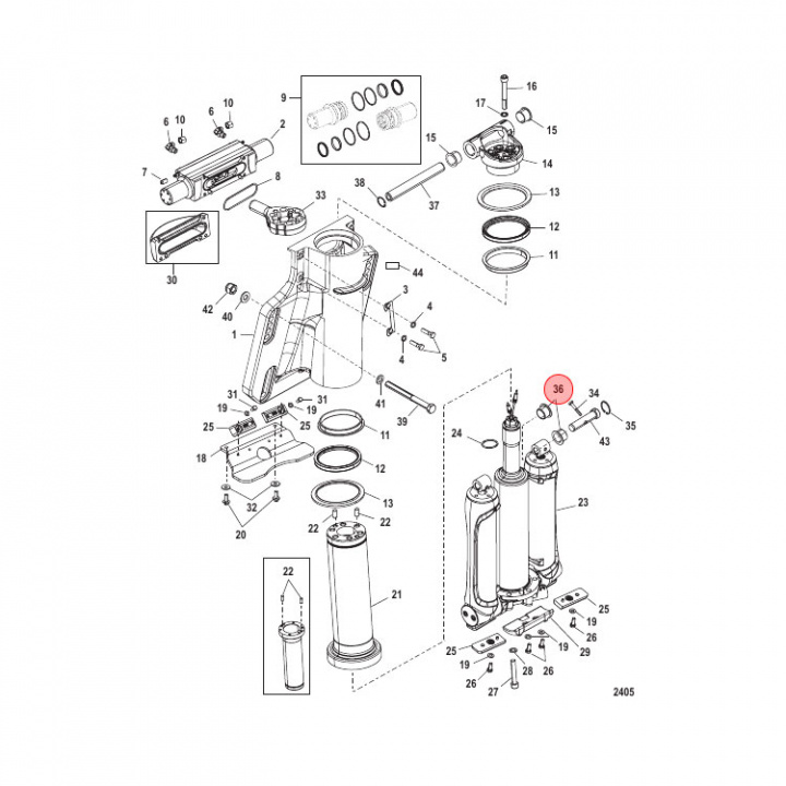 Lager Mercury 200-400 hk (8806641)