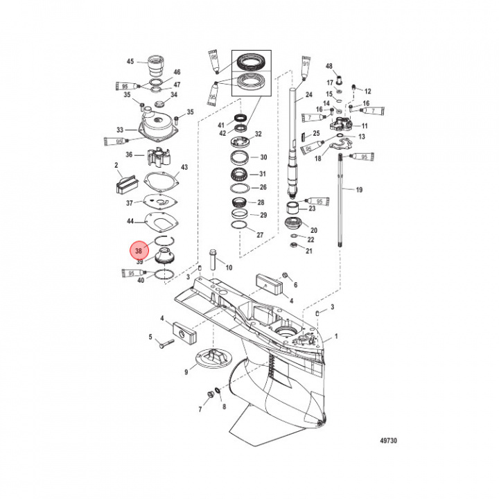 Låsring Mercury 135-400 hk (880719)