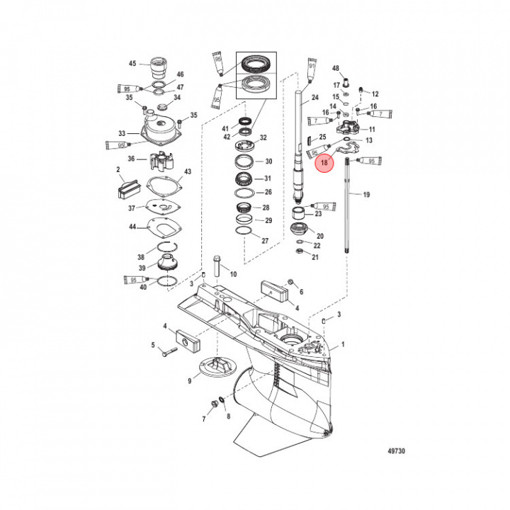Packning Mercury 135-350 hk (880729)